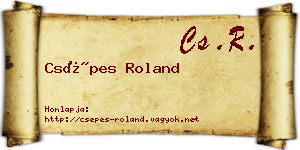 Csépes Roland névjegykártya