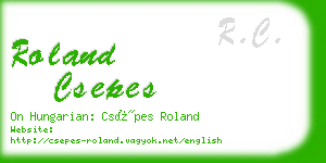 roland csepes business card